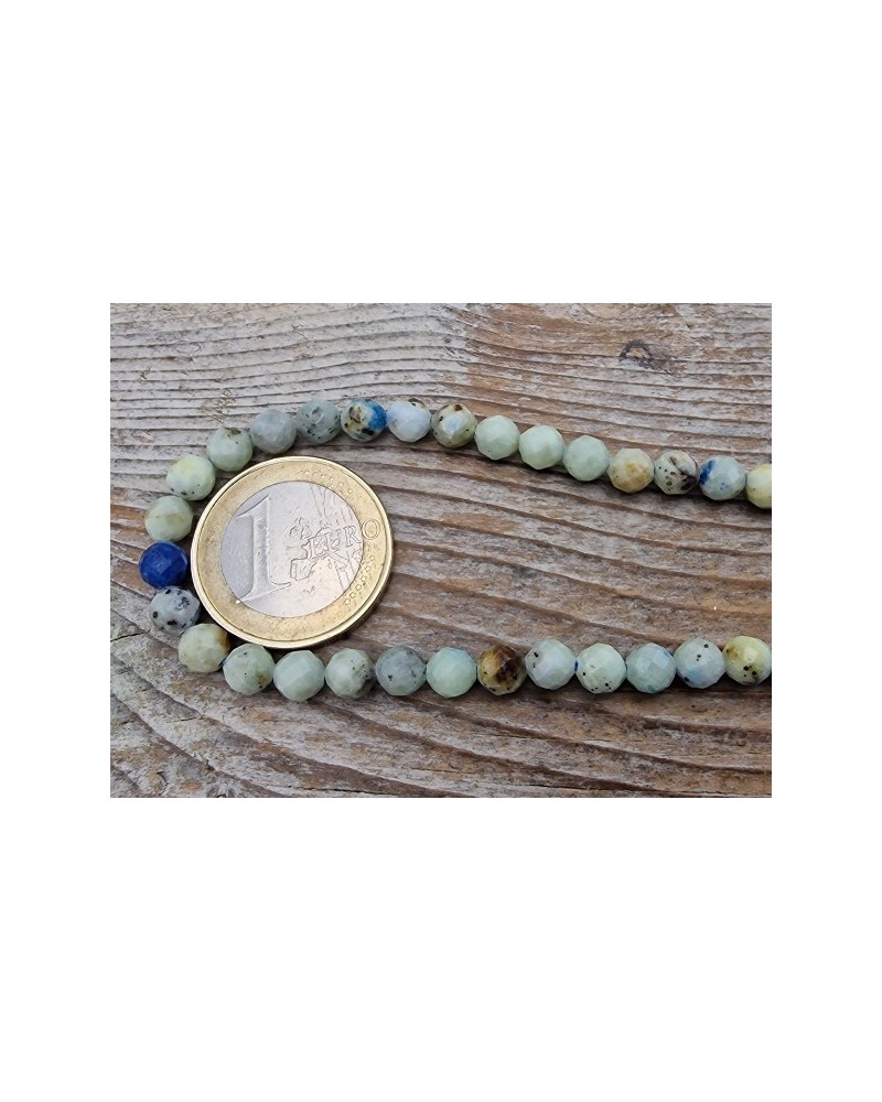 K2-Azuritkette (K2 Nite Stone) 5mm facettiert