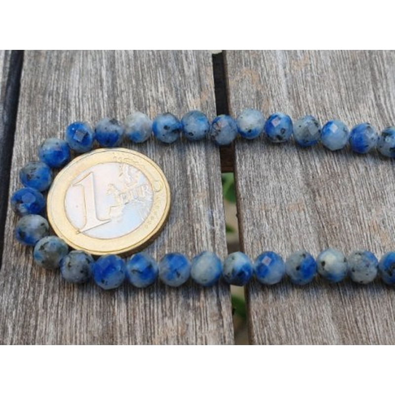 K2-Azuritkette (K2 Nite Stone) 6mm facettiert