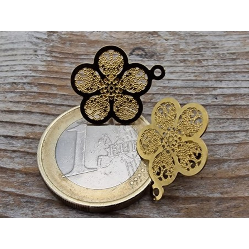 Ohrstecker 15mm (2 Stk), Edelstahl gold
