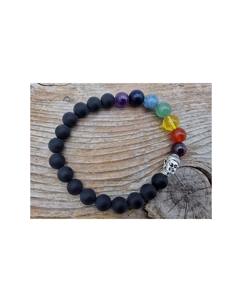 Chakra 8mm Armband mit Buddha