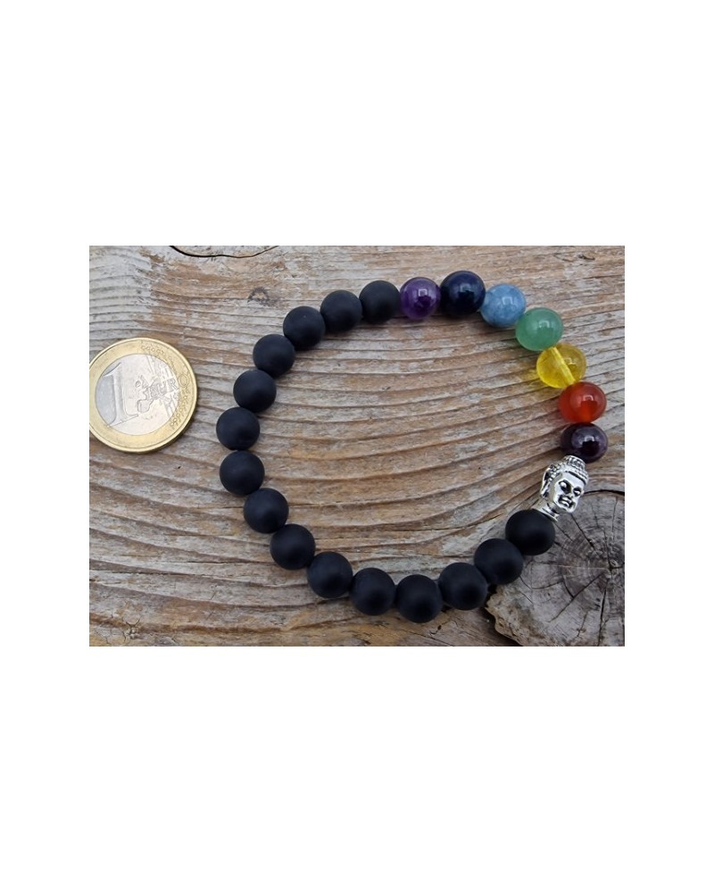 Chakra 8mm Armband mit Buddha