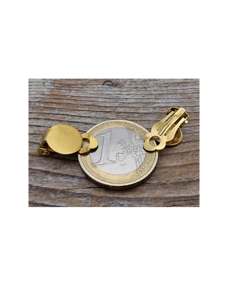 Ohrclip 10mm (2 Stk), Edelstahl gold