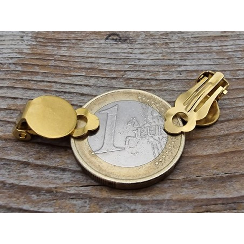 Ohrclip 10mm (2 Stk), Edelstahl gold