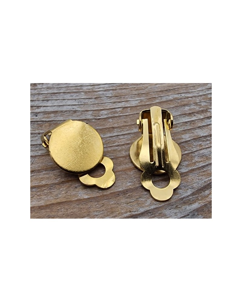 Ohrclip 10mm (2 Stk), Edelstahl gold