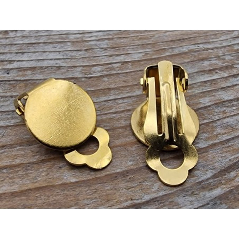 Ohrclip 10mm (2 Stk), Edelstahl gold