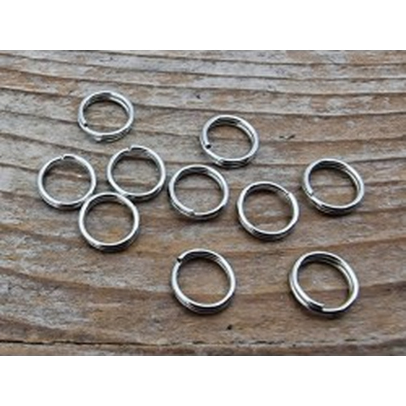 Spiralring 6mm (10 Stk), rhodiumfarben