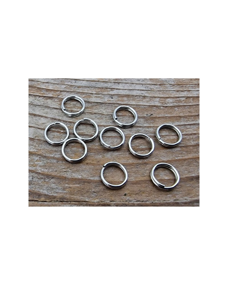 Spiralring 6mm (10 Stk), rhodiumfarben