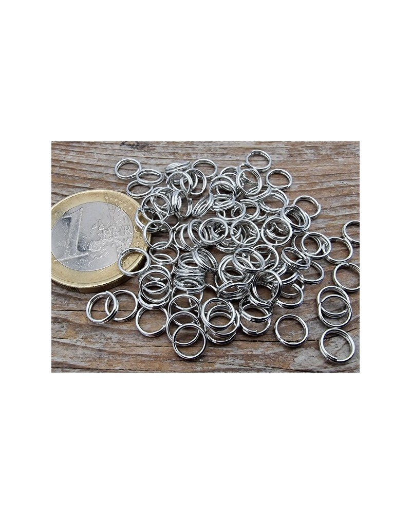 Spiralring 6mm (10 Stk), rhodiumfarben