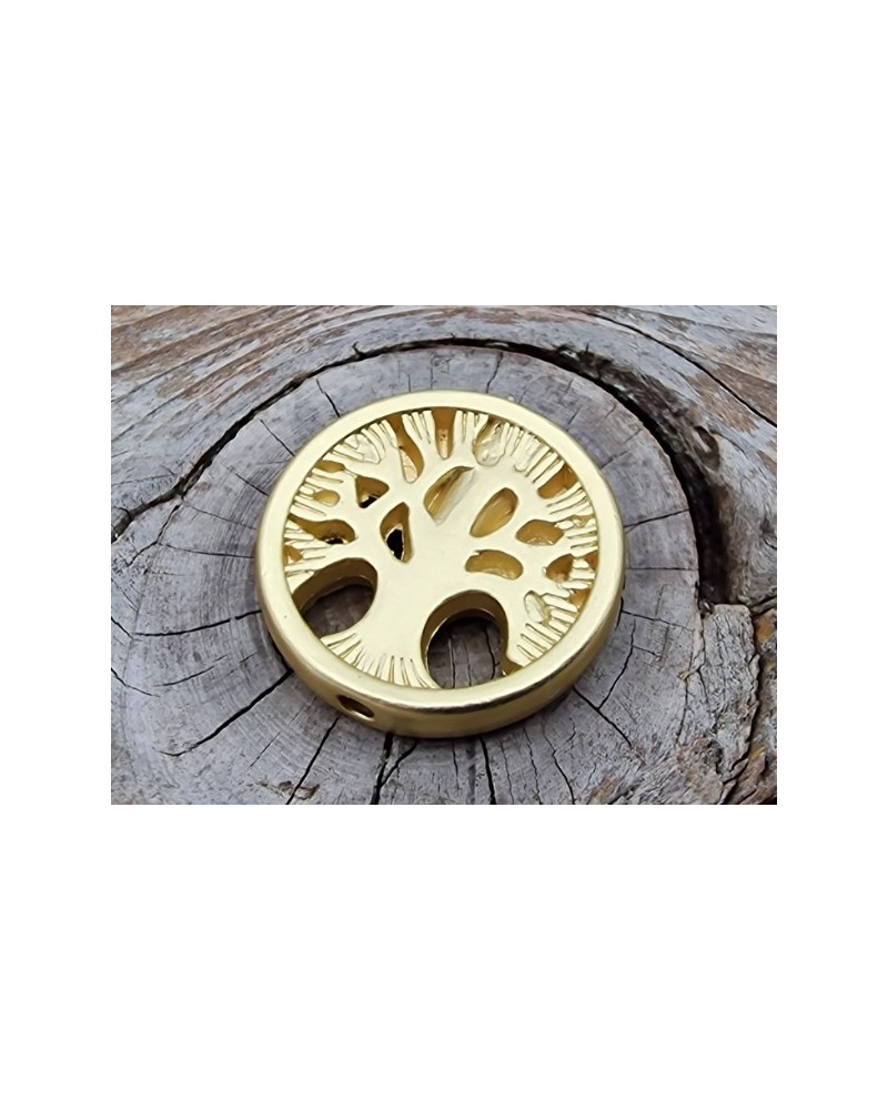 Zwischenteil Lebensbaum 18mm, Metall goldfarben