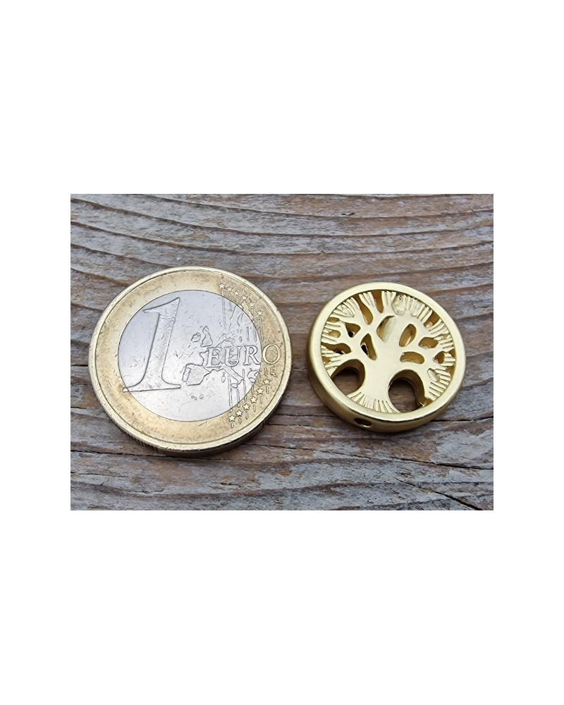 Zwischenteil Lebensbaum 18mm, Metall goldfarben