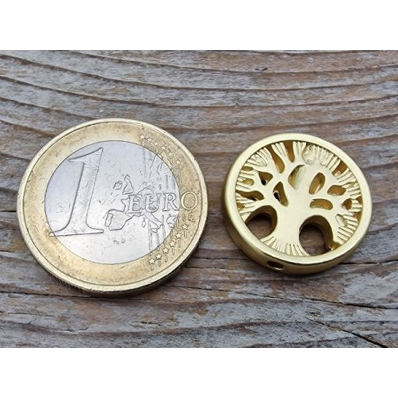 Zwischenteil Lebensbaum 18mm, Metall goldfarben