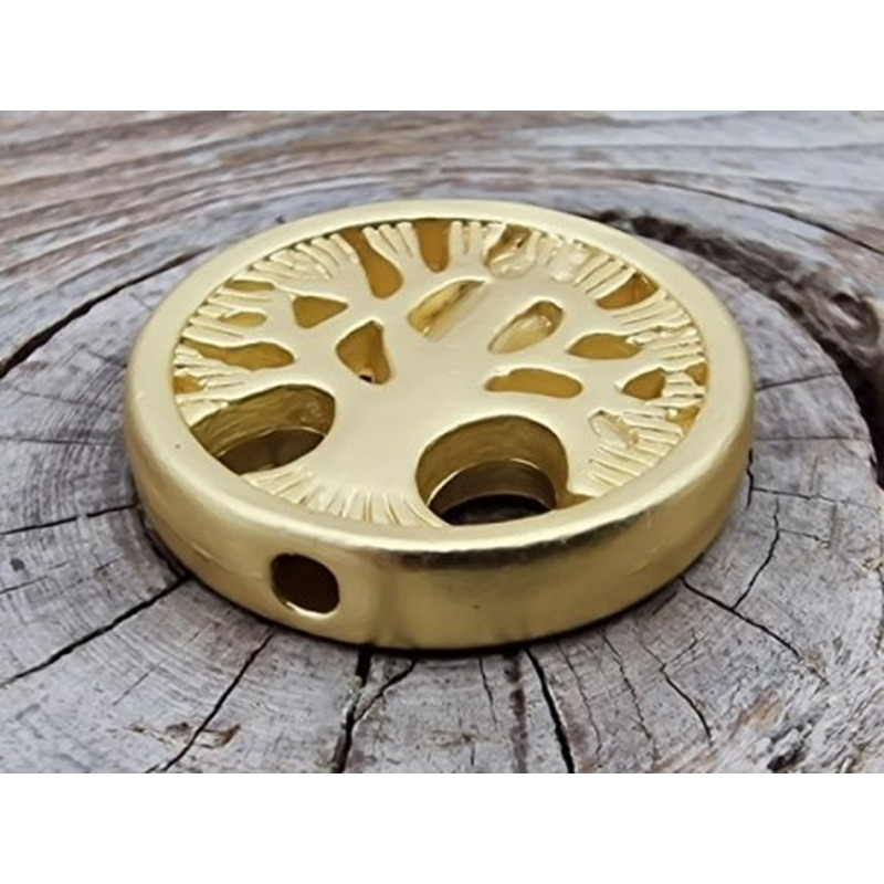 Zwischenteil Lebensbaum 18mm, Metall goldfarben