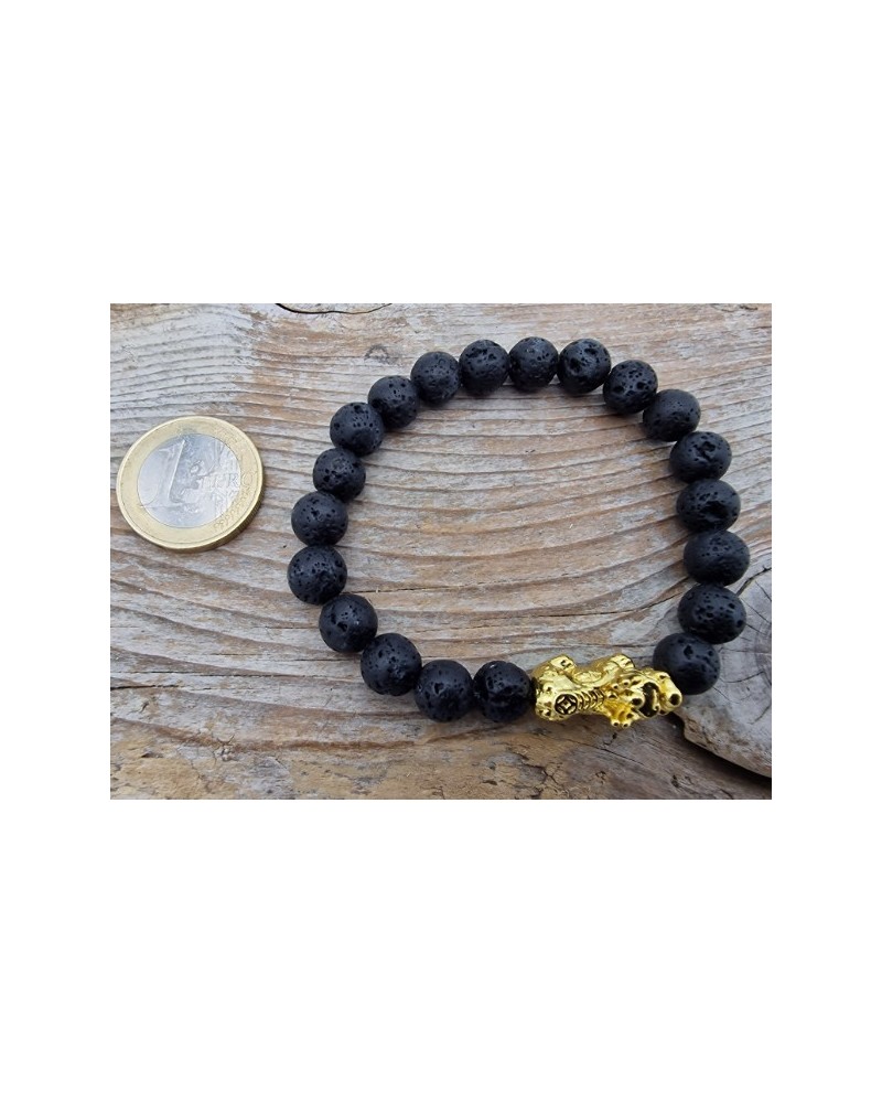 Lava Armband mit Drache 8mm