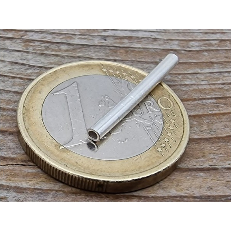 Zwischenteil, Röhrchen 2x20mm, 925 Silber