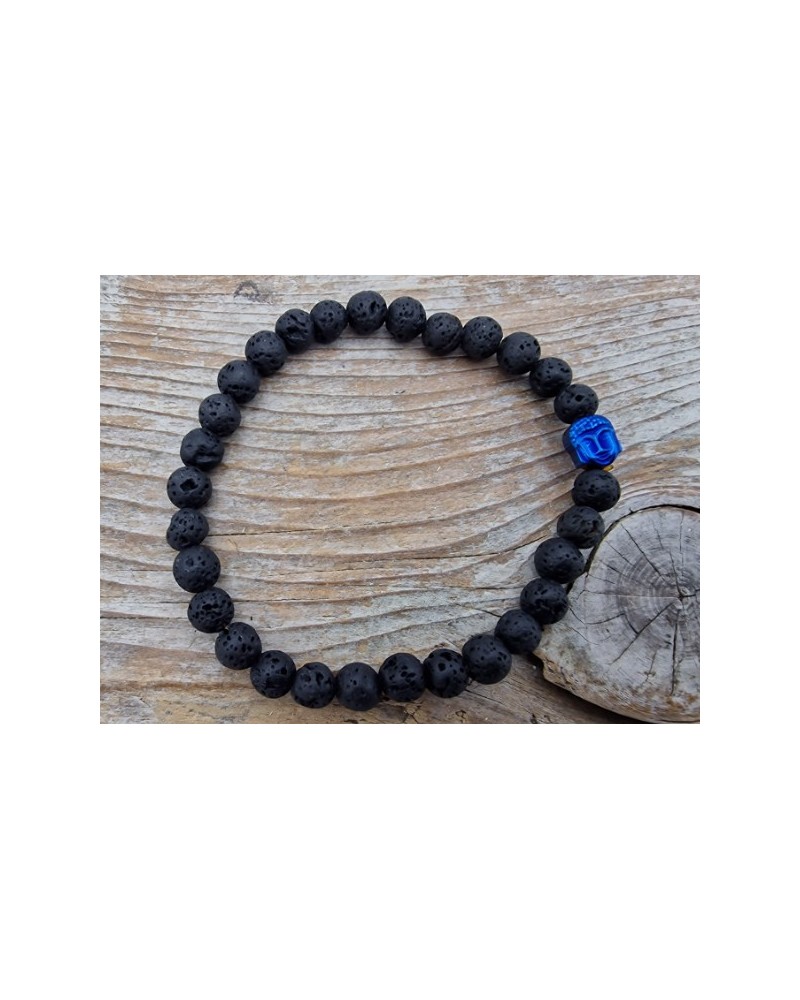 Lava Armband mit Buddhakopf 6mm