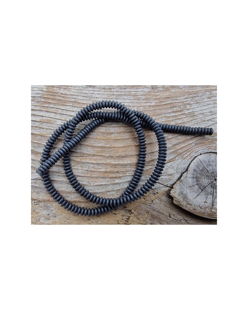 Blutsteinkette (Hämatit) matt 4x1mm