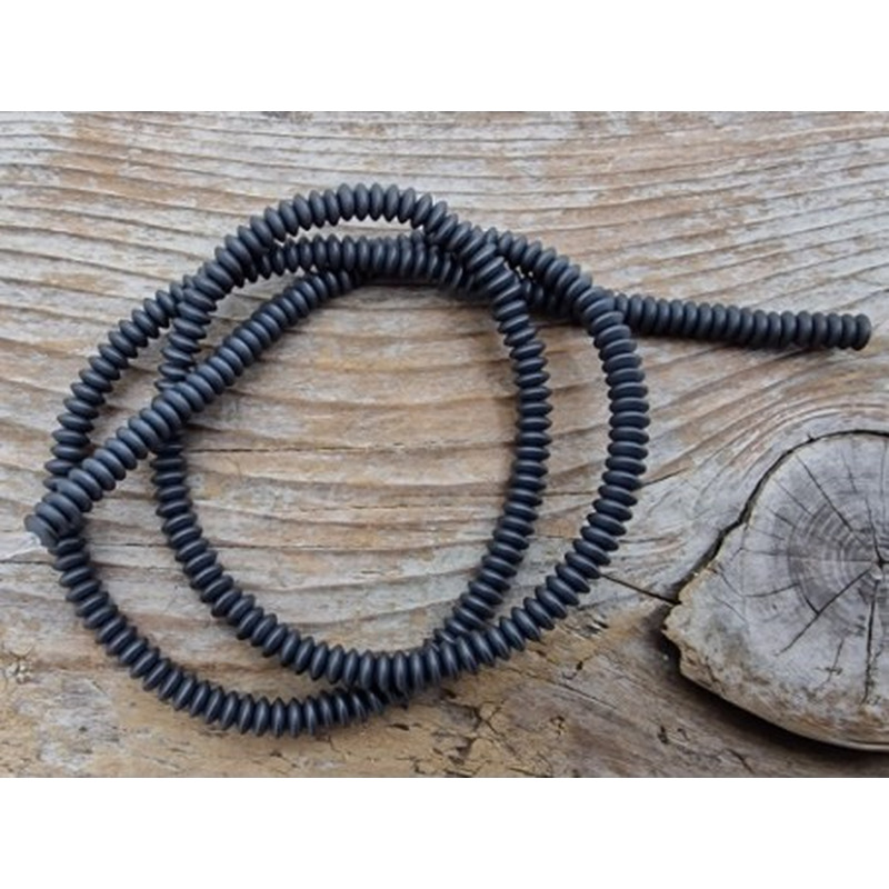 Blutsteinkette (Hämatit) matt 4x1mm