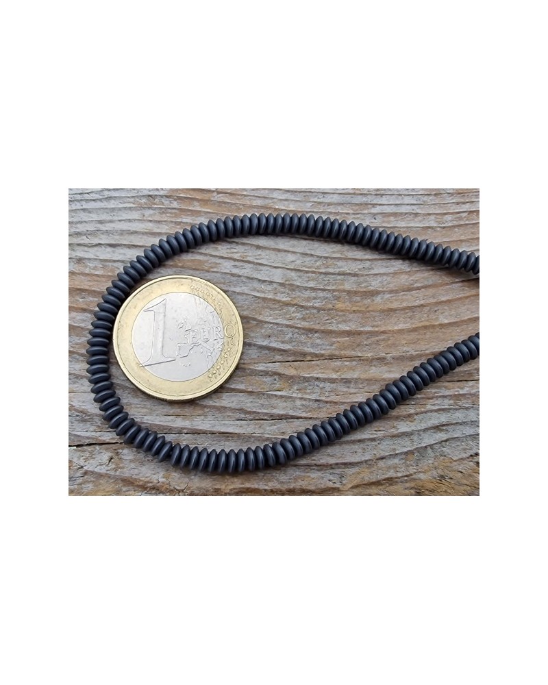 Blutsteinkette (Hämatit) matt 4x1mm