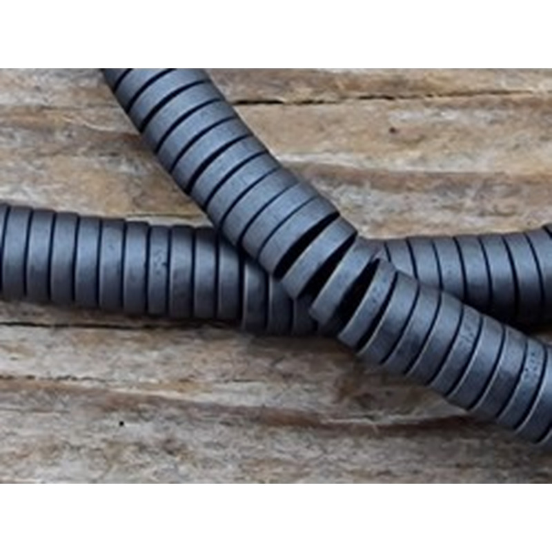 Blutsteinkette (Hämatit) matt 4x1mm