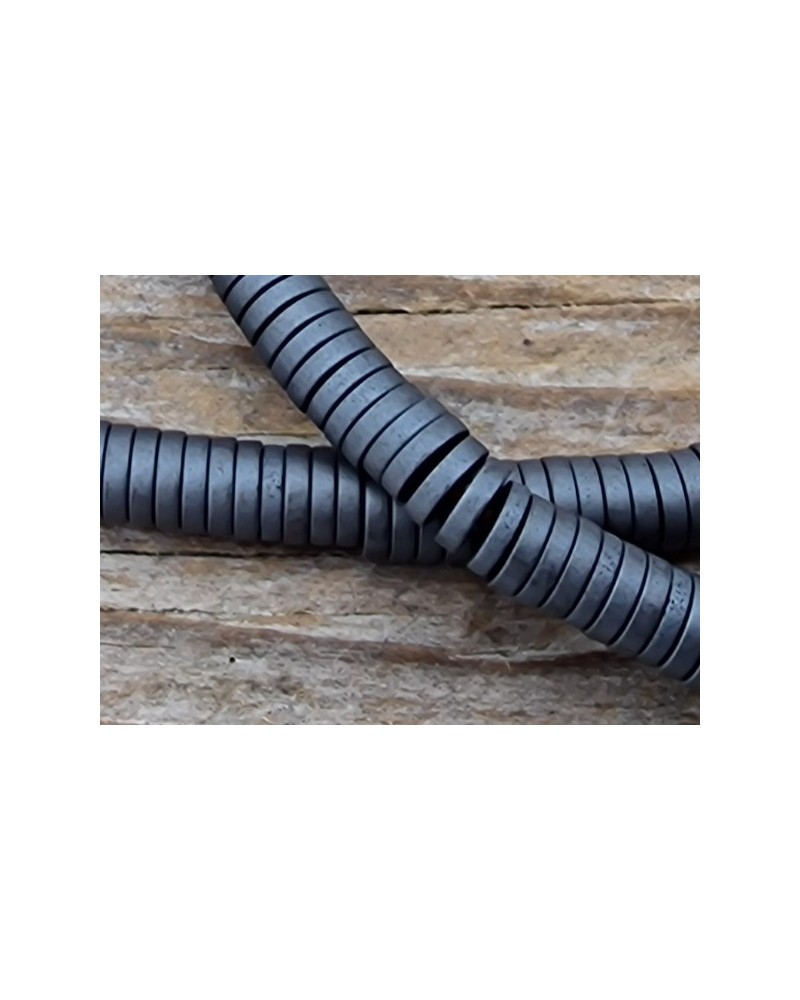 Blutsteinkette (Hämatit) matt 4x1mm