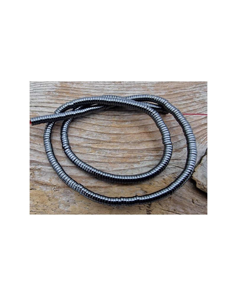 Blutsteinkette (Hämatit) 4x1mm