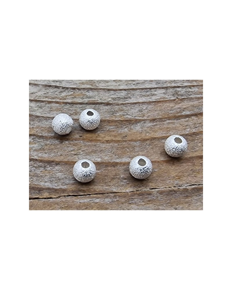 Zwischenteil, Kugel 3mm (10 Stk), 925 Silber diamantiert