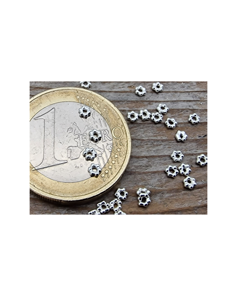 Zwischenteil, Blume 2.2x0.8mm, 925 Silber