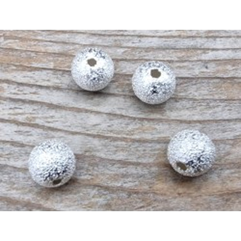 Zwischenteil, Kugel 6mm, 925 Silber diamantiert
