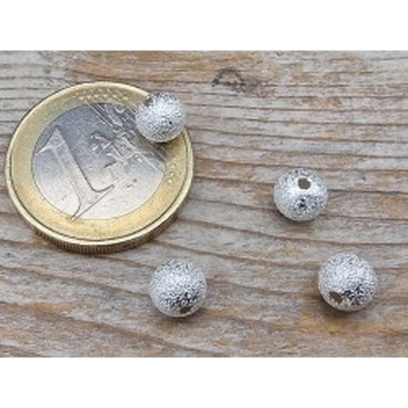 Zwischenteil, Kugel 6mm, 925 Silber diamantiert 2