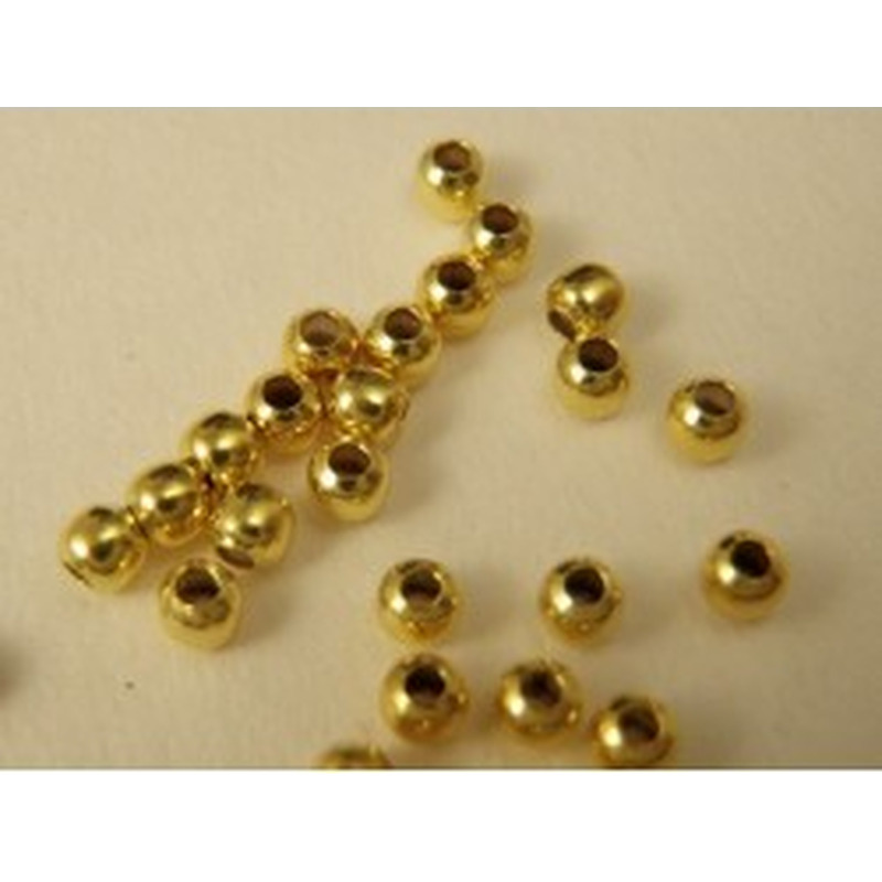 Quetschkugel 0.8mm, Silber vergoldet