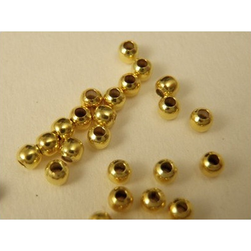 Quetschkugel 0.8mm, Silber vergoldet