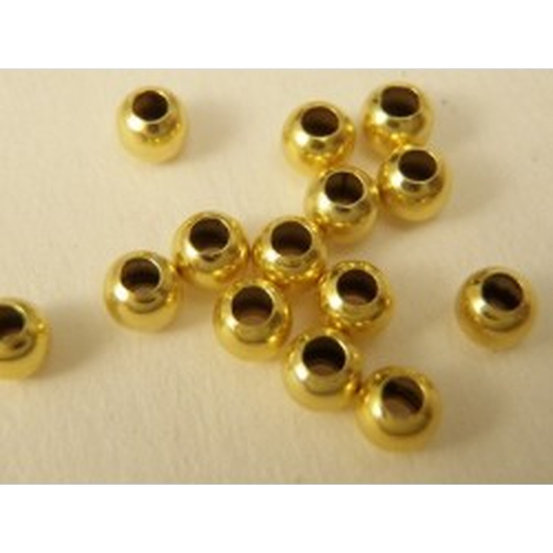 Quetschkugel 1.2mm, Silber vergoldet
