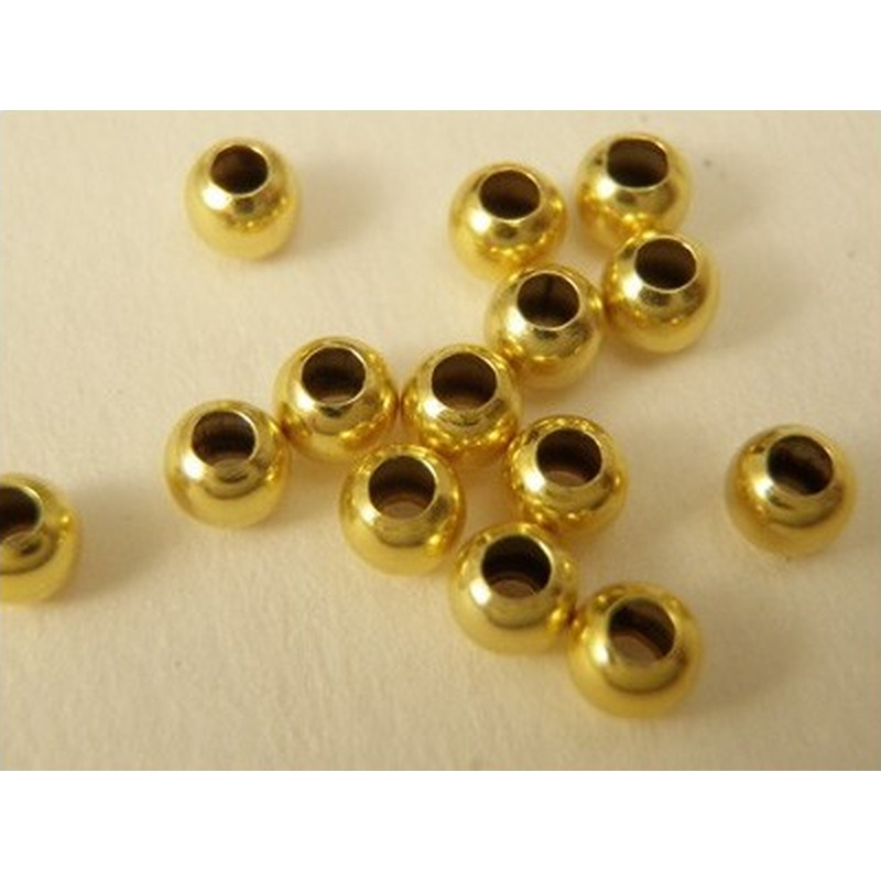 Quetschkugel 1.2mm, Silber vergoldet