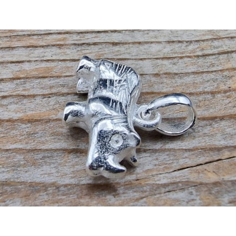 Charm Nashorn 17x12mm, 925 Silber
