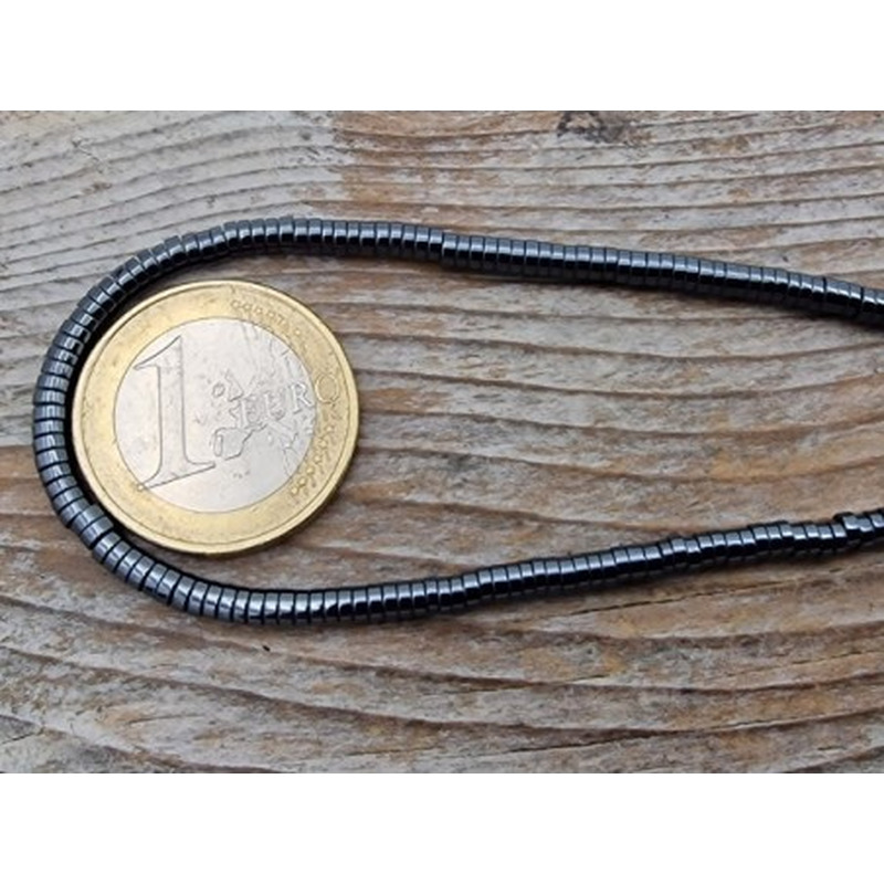 Blutsteinkette (Hämatit) 3x1mm