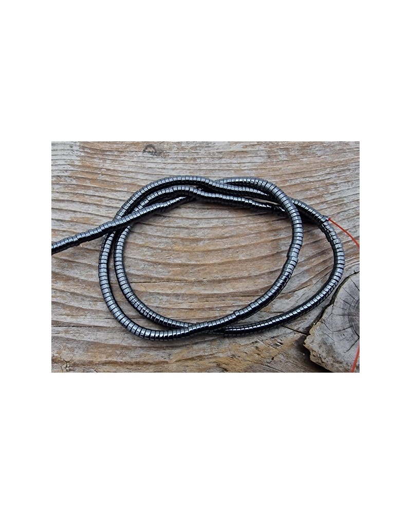 Blutsteinkette (Hämatit) 3x1mm