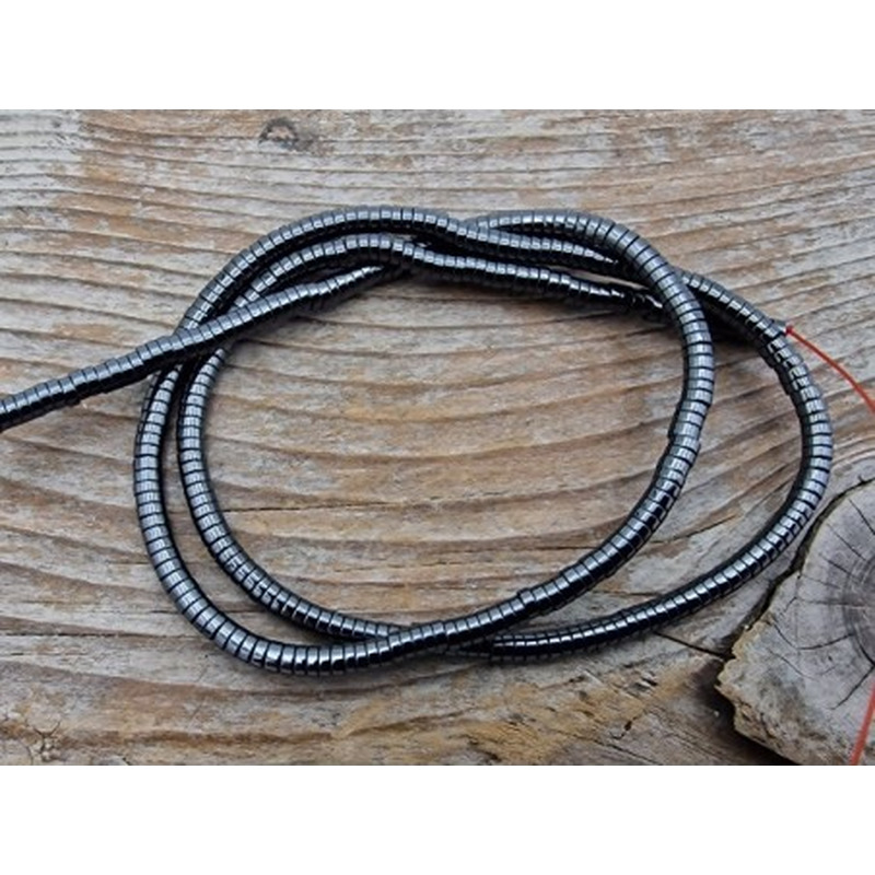Blutsteinkette (Hämatit) 3x1mm
