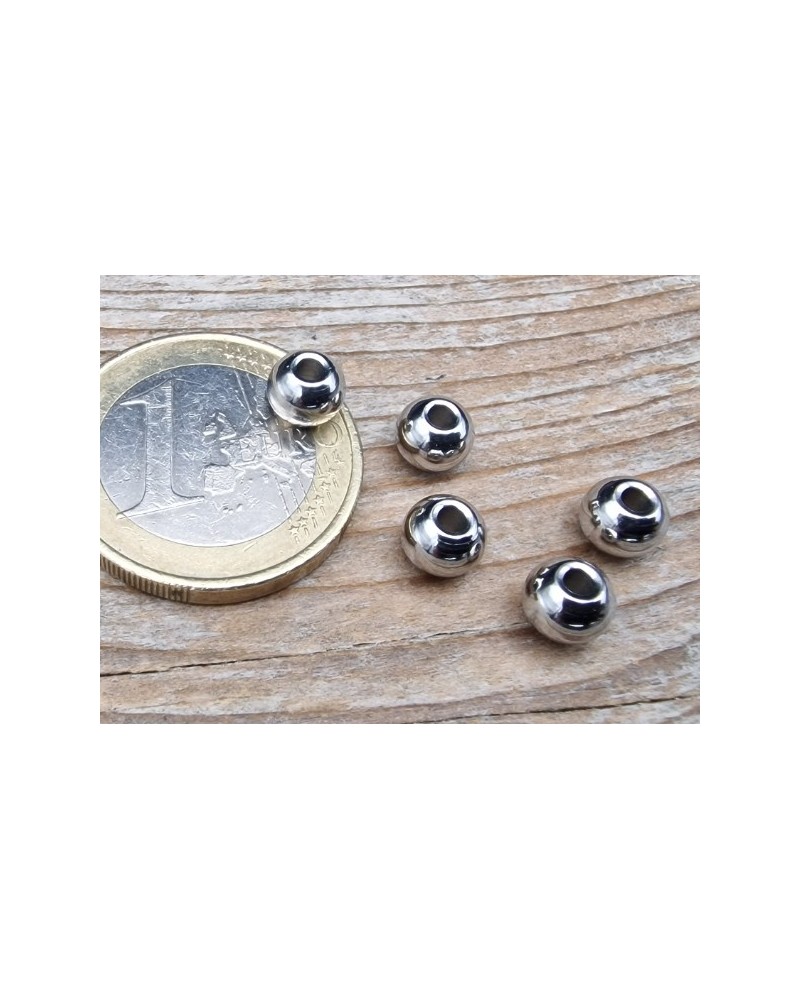 Zwischenteil, Kugel 6mm (50 Stk), Edelstahl