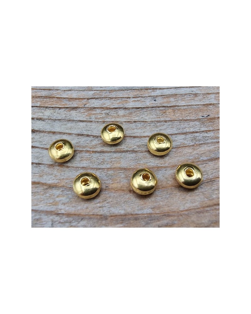 Zwischenteil, Scheibe 4x2mm, 925 Silber vergoldet