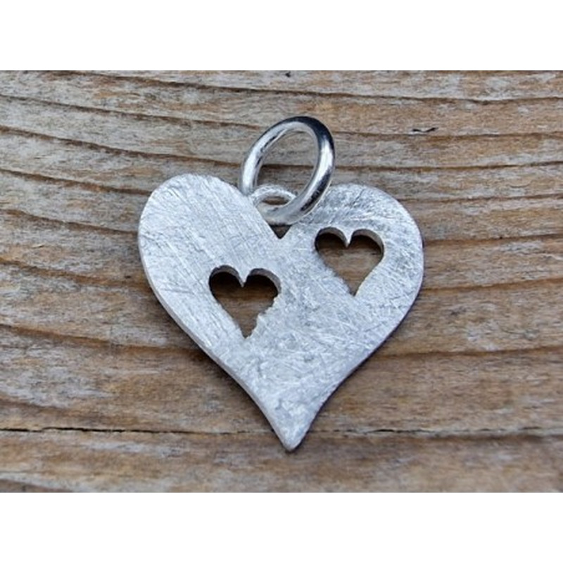 Charm Herz 17x17mm, 925 Silber