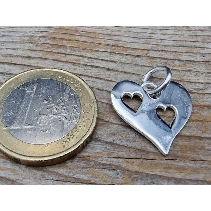 Charm Herz 17x17mm, 925 Silber