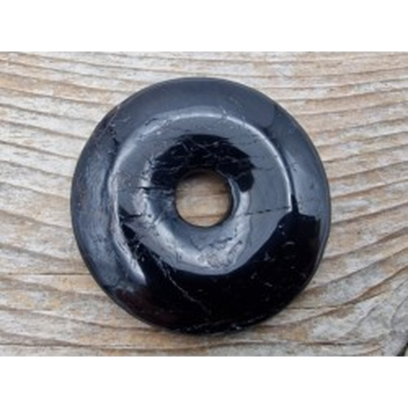 schwarzer Turmalin - Schörl - Donut 40mm