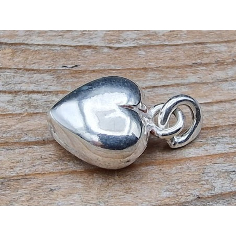 Charm Herz 8x12mm, 925 Silber