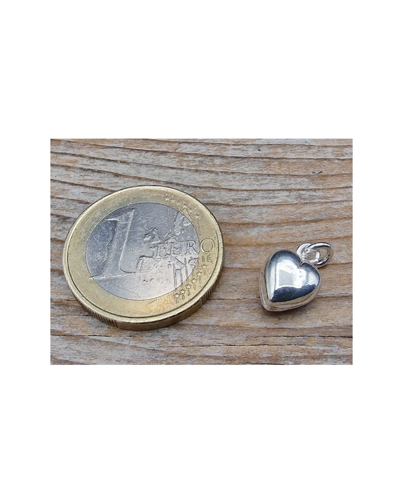 Charm Herz 8x12mm, 925 Silber