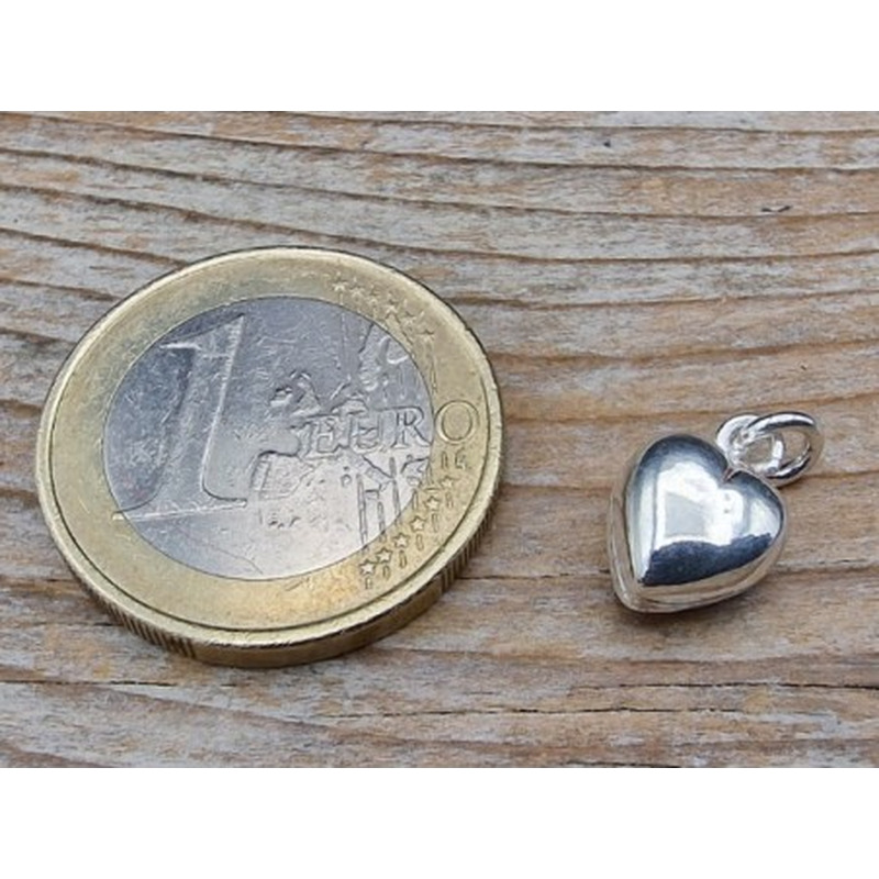 Charm Herz 8x12mm, 925 Silber