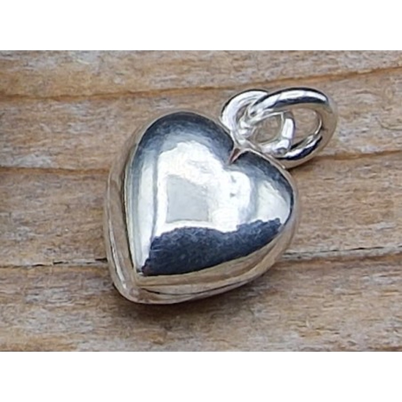 Charm Herz 8x12mm, 925 Silber