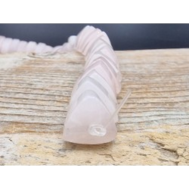 Rosenquarzkette 13x7mm 2
