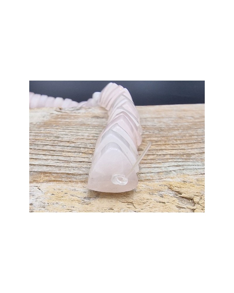Rosenquarzkette 13x7mm