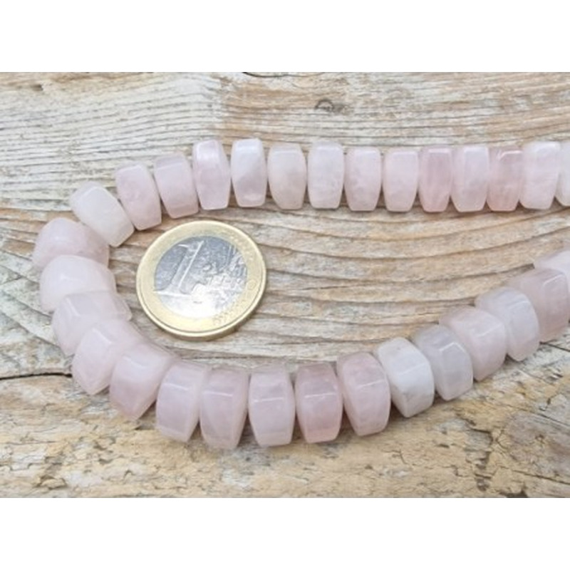 Rosenquarzkette 13x7mm