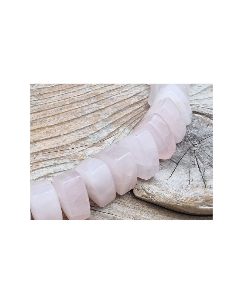 Rosenquarzkette 13x7mm